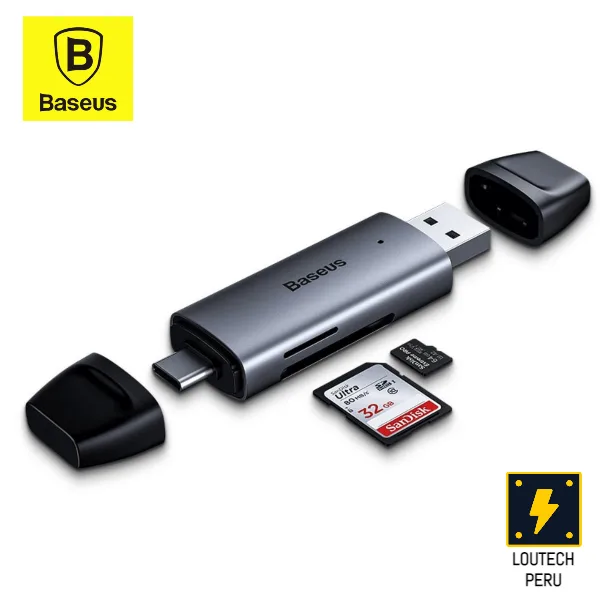 BASEUS - Lectora de tarjetas USB - TIPO C (CADKQ-B0G)