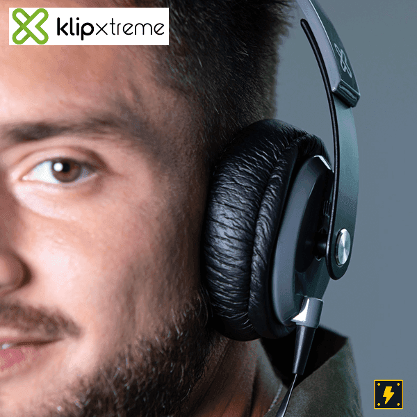 Auricular KlipXtreme con cable y micrófono integrado para llamadas, clases virtuales y música