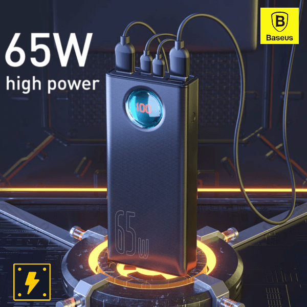 BASEUS - Power Bank 30000mAh 65W Carga Rapida 3.0