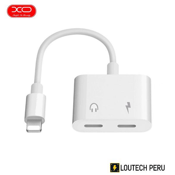XO - Adaptador Lightning con salida para Audifonos y Carga Lightning