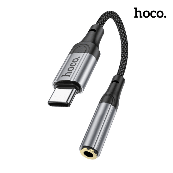 Convertidor de audio HOCO LS36 Hi-Fi Tipo C a AUX 3.5mm para smartphones y tablets