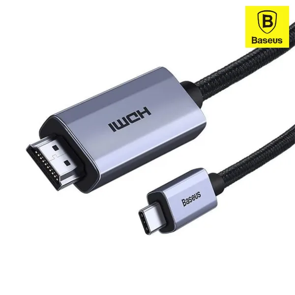 Cable Baseus HDMI a Tipo C de 2 metros con soporte 4K para laptops, tablets y smartphones