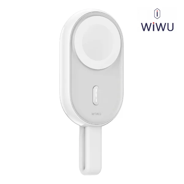 Cargador inalámbrico WIWU M20 para Apple Watch con conector USB y base magnética portátil