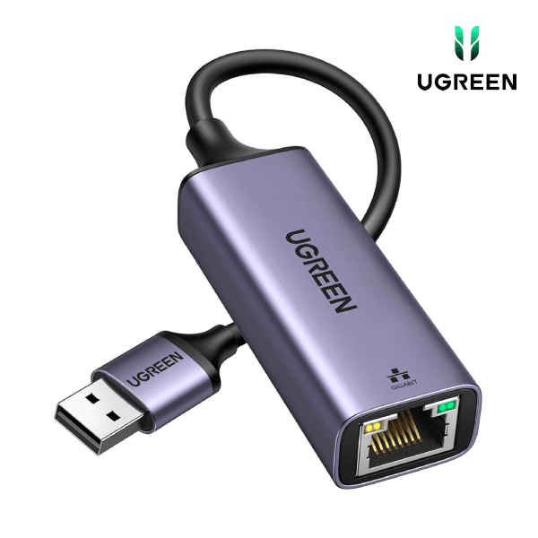 Adaptador UGREEN CM209 USB-A a RJ45 Ethernet Gigabit para conexión de red estable