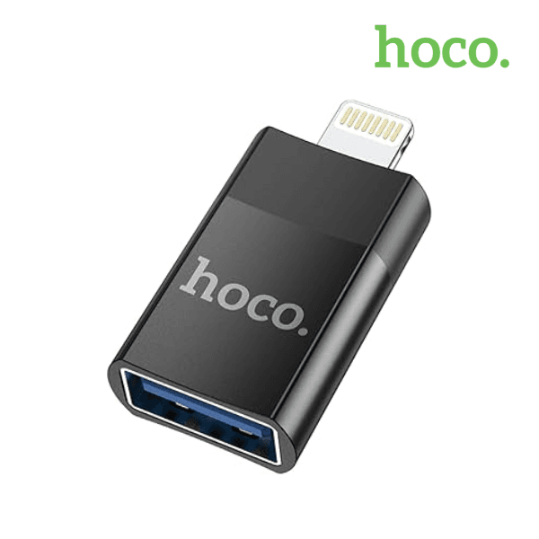 Adaptador HOCO OTG modelo UA17 Lightning a USB para iPhone y iPad