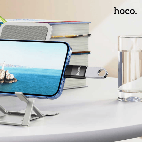 Adaptador HOCO OTG modelo UA17 Lightning a USB para iPhone y iPad