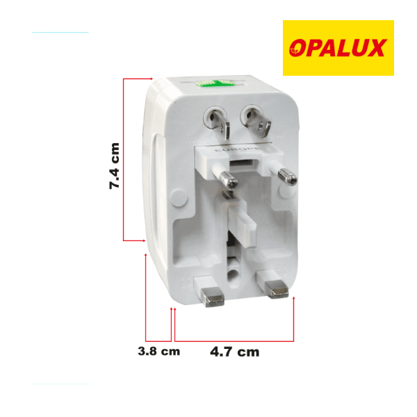 Adaptador universal de viaje OPALUX OP-931L con enchufes internacionales