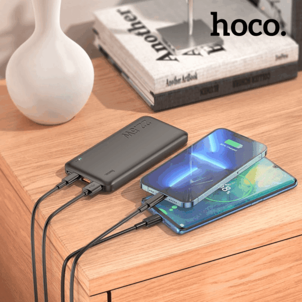 Power Bank HOCO J101 10000 mAh con carga rápida 22.5W PD QC portátil para celulares en Perú