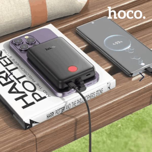 HOCO Power Bank 10000 mAh Tipo C Magnético J133A color negro batería externa portátil Perú