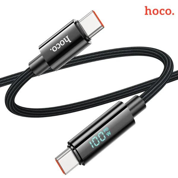 HOCO cable tipo C a tipo C 100W con carga rápida Power Delivery U125