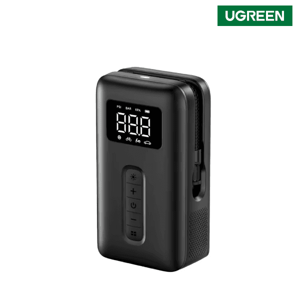 Inflador de llantas portátil UGREEN CD259 de 150 PSI inalámbrico para auto y moto en Perú. (Este es el campo más importante para el SEO).