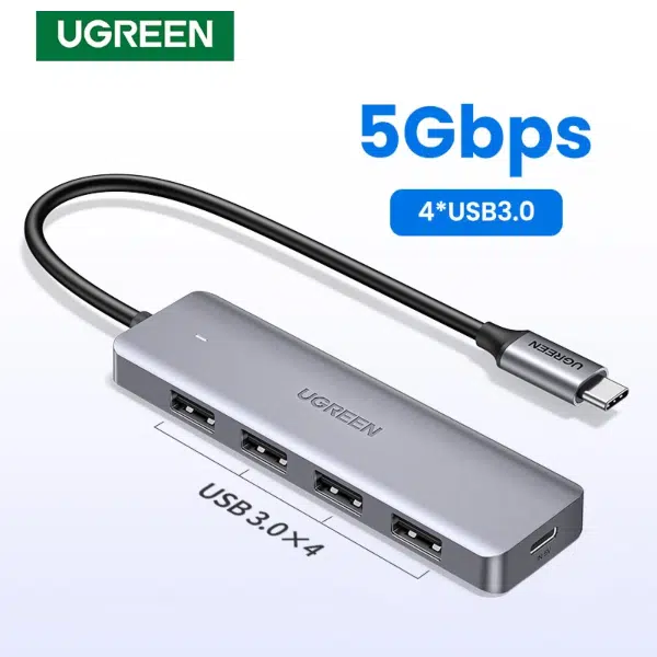 UGREEN CM219 hub USB-C a 4 puertos USB 3.0 5Gbps para laptop y MacBook